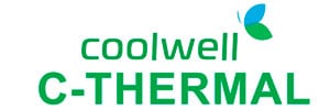 Imagotipo de coolwell con el logotipo de la gama de aerotermia Coolwell C-Thermal